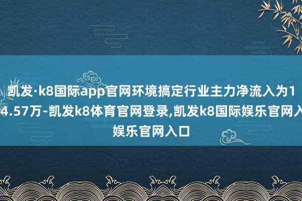 凯发·k8国际app官网环境搞定行业主力净流入为1034.57万-凯发k8体育官网登录,凯发k8国际娱乐官网入口