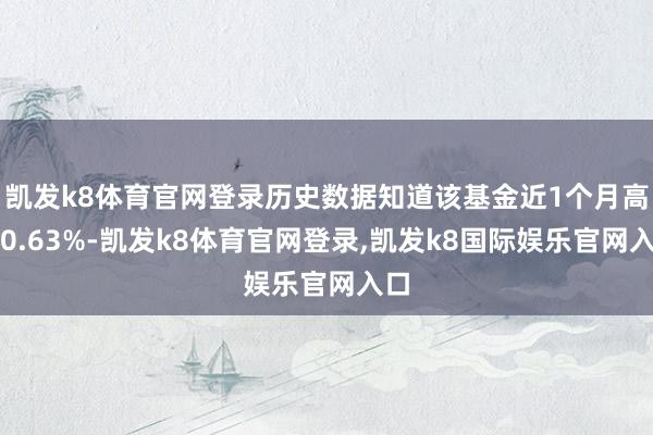 凯发k8体育官网登录历史数据知道该基金近1个月高潮0.63%-凯发k8体育官网登录,凯发k8国际娱乐官网入口